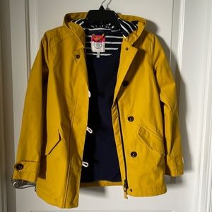 Joules Right As Rain fleece lined Yellow Rain Jacket
